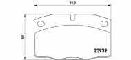 Комплект тормозных колодок BREMBO P 59 005