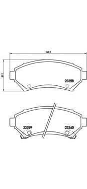 Комплект тормозных колодок BREMBO P 59 028