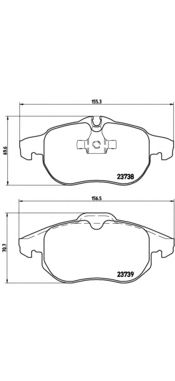Комплект тормозных колодок BREMBO P 59 043