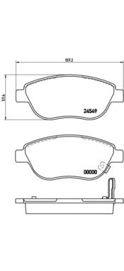 Комплект тормозных колодок BREMBO P 59 052