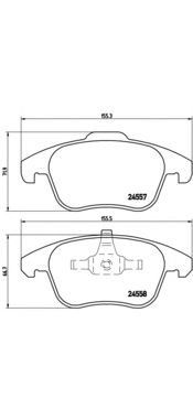 Комплект тормозных колодок BREMBO P 61 086