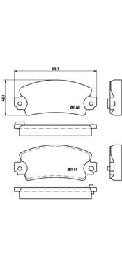 Комплект тормозных колодок BREMBO P 68 004