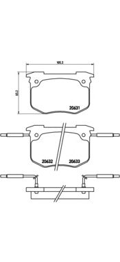 Комплект тормозных колодок BREMBO P 68 011