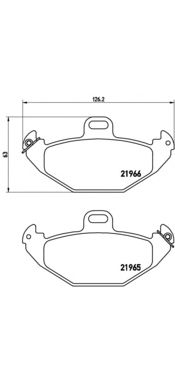 Комплект тормозных колодок BREMBO P 68 021