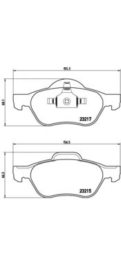 Комплект тормозных колодок BREMBO P 68 029