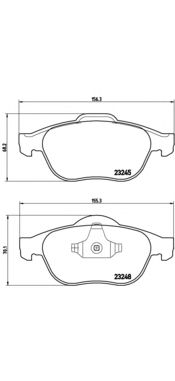 Комплект тормозных колодок BREMBO P 68 032