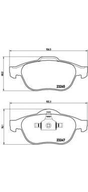 Комплект тормозных колодок BREMBO P 68 040