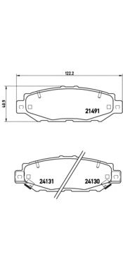 Комплект тормозных колодок BREMBO P 83 038
