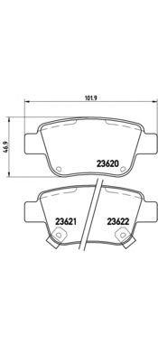 Комплект тормозных колодок BREMBO P 83 047