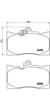 Комплект тормозных колодок BREMBO P 83 072