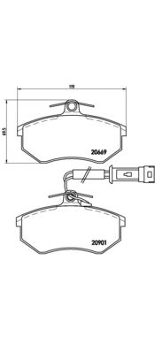 Комплект тормозных колодок BREMBO P 85 016