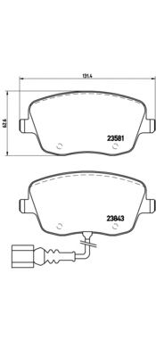 Комплект тормозных колодок BREMBO P 85 077