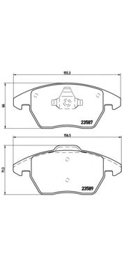 Комплект тормозных колодок BREMBO P 85 105