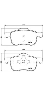 Комплект тормозных колодок BREMBO P 86 016