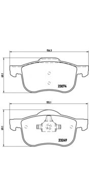 Комплект тормозных колодок BREMBO P 86 020
