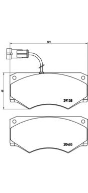 Комплект тормозных колодок BREMBO P A6 016