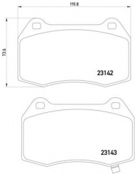 Комплект тормозных колодок HELLA 8DB 355 010-681