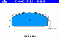 Комплект тормозных колодок ATE 13.0460-3936.2