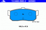 Комплект тормозных колодок ATE 13.0460-5983.2