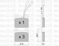 Комплект тормозных колодок METELLI 22-0003-1