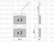Комплект тормозных колодок METELLI 22-0003-2