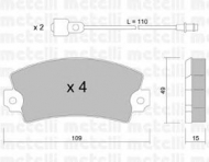 Комплект тормозных колодок METELLI 22-0005-4
