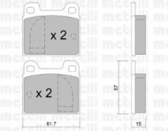 Комплект тормозных колодок METELLI 22-0008-0