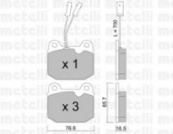 Комплект тормозных колодок METELLI 22-0013-0