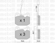 Комплект тормозных колодок METELLI 22-0013-2