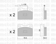 Комплект тормозных колодок METELLI 22-0015-5