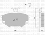Комплект тормозных колодок METELLI 22-0030-1