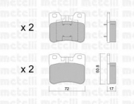 Комплект тормозных колодок METELLI 22-0060-2