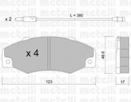 Комплект тормозных колодок METELLI 22-0096-0