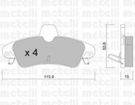 Комплект тормозных колодок METELLI 22-0143-1