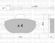Комплект тормозных колодок METELLI 22-0159-0