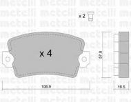 Комплект тормозных колодок METELLI 22-0186-0