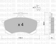Комплект тормозных колодок METELLI 22-0250-0