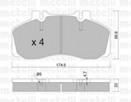 Комплект тормозных колодок METELLI 22-0266-0