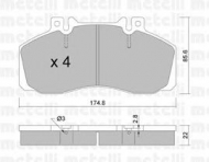 Комплект тормозных колодок METELLI 22-0267-0