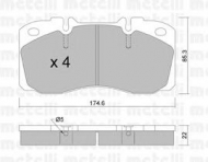 Комплект тормозных колодок METELLI 22-0268-0