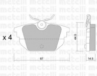 Комплект тормозных колодок METELLI 22-0299-0