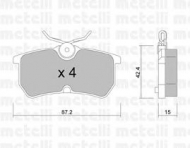 Комплект тормозных колодок METELLI 22-0317-0