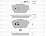 Комплект тормозных колодок METELLI 22-0321-0