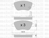 Комплект тормозных колодок METELLI 22-0321-2