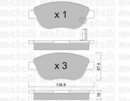Комплект тормозных колодок METELLI 22-0322-2