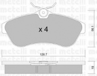 Комплект тормозных колодок METELLI 22-0329-0