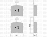 Комплект тормозных колодок METELLI 22-0344-0