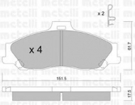 Комплект тормозных колодок METELLI 22-0479-0