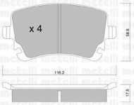 Комплект тормозных колодок METELLI 22-0554-2