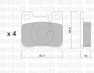 Комплект тормозных колодок METELLI 22-0566-0